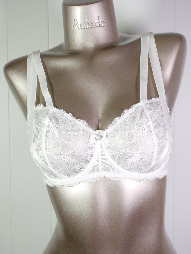 Aubade Paris Sample Fivre De Glace White Half-Cup Bra 34e